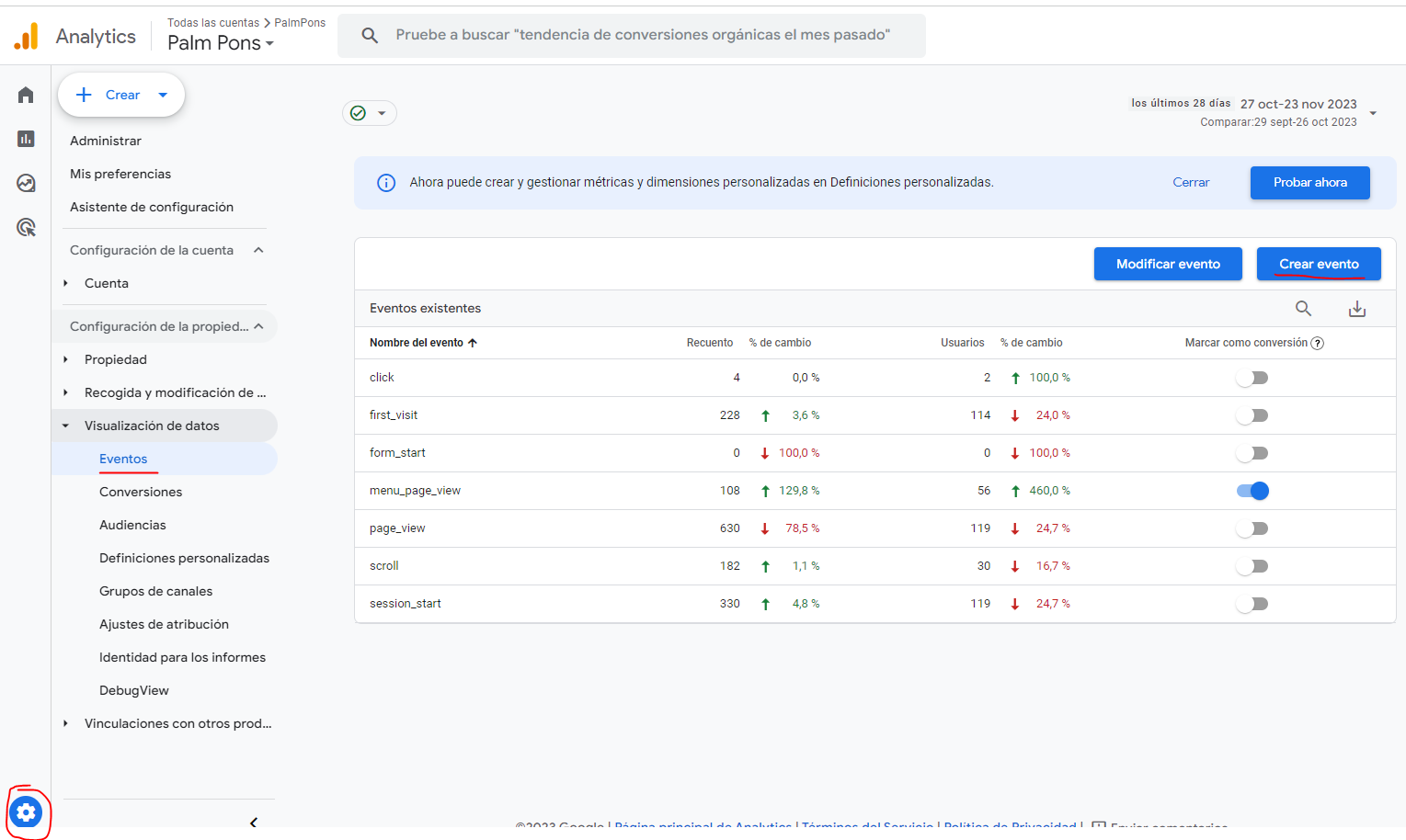 Set up an event on Google Analytics 4