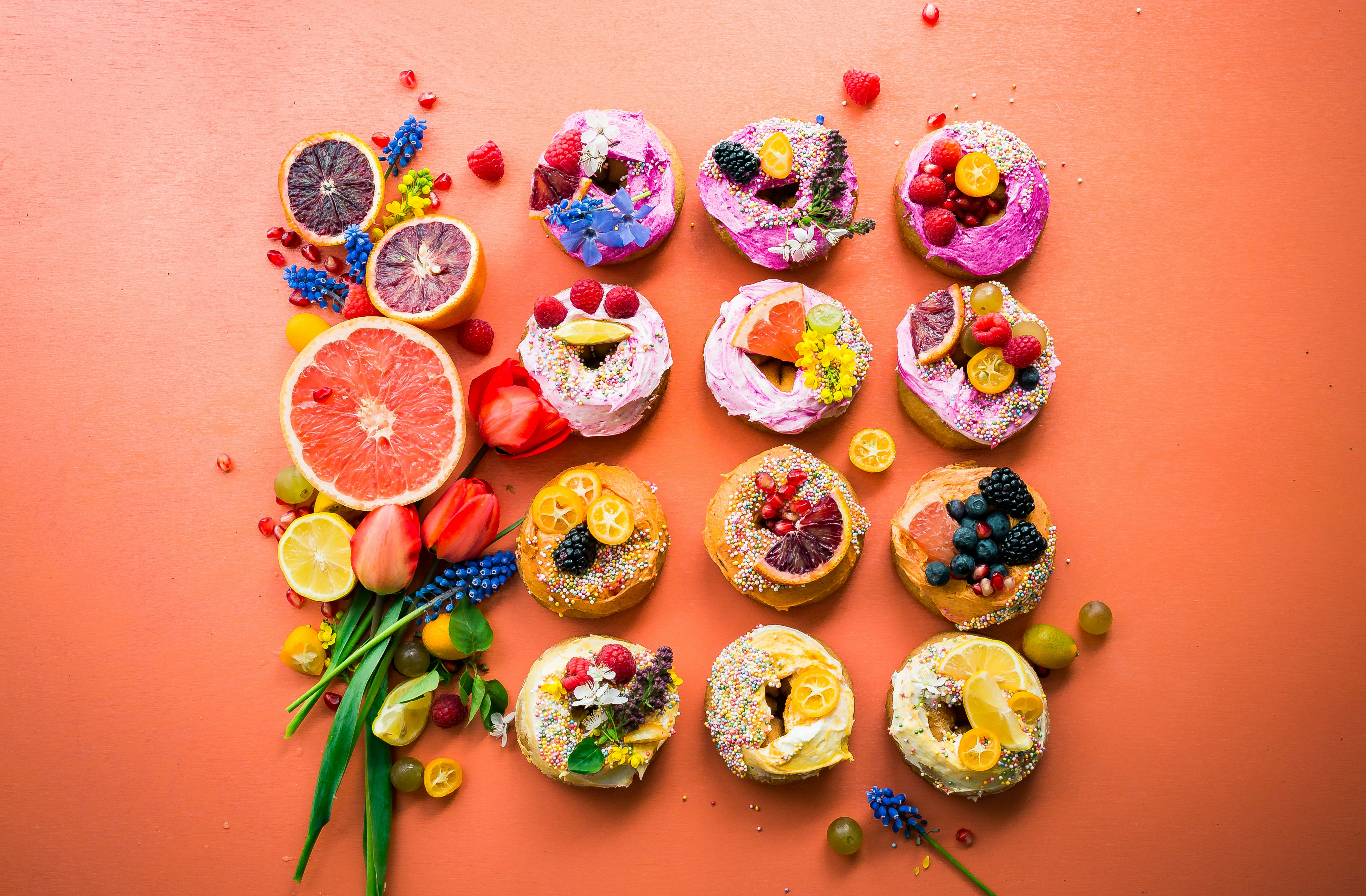 colourful doughnuts colourful doughnuts
