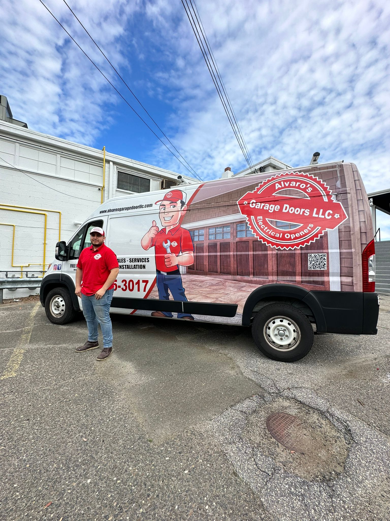 Alvaro’s Garage Doors LLC service van