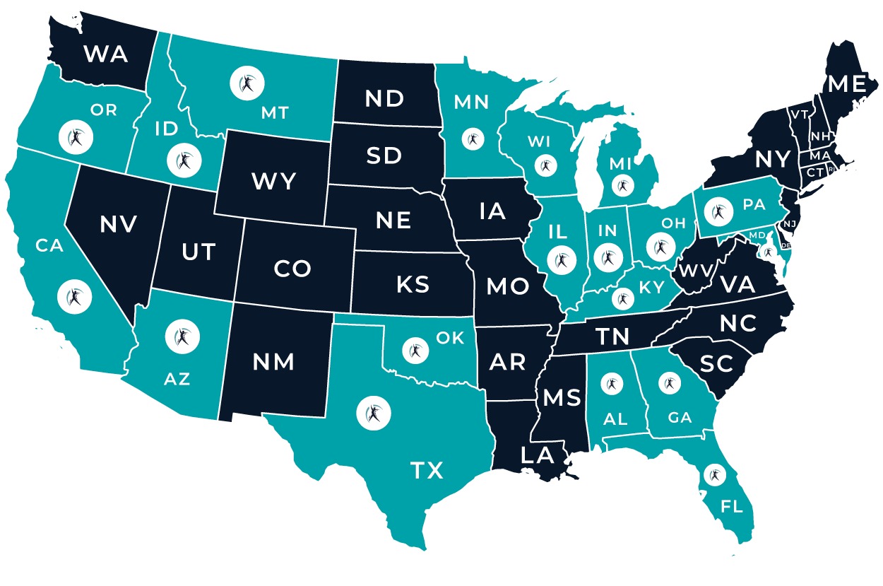 Map of Telehealth Coverage