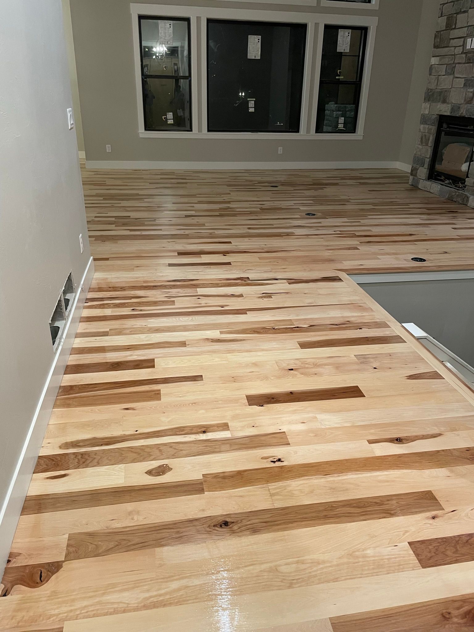 Hardwood flooring closeup