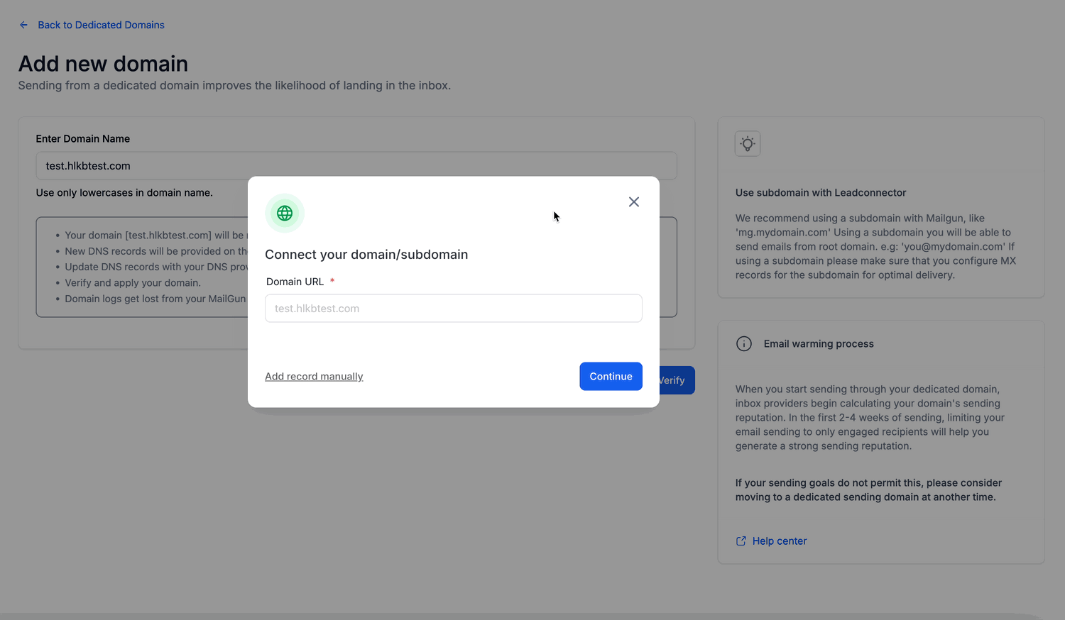 verify domain verify domain