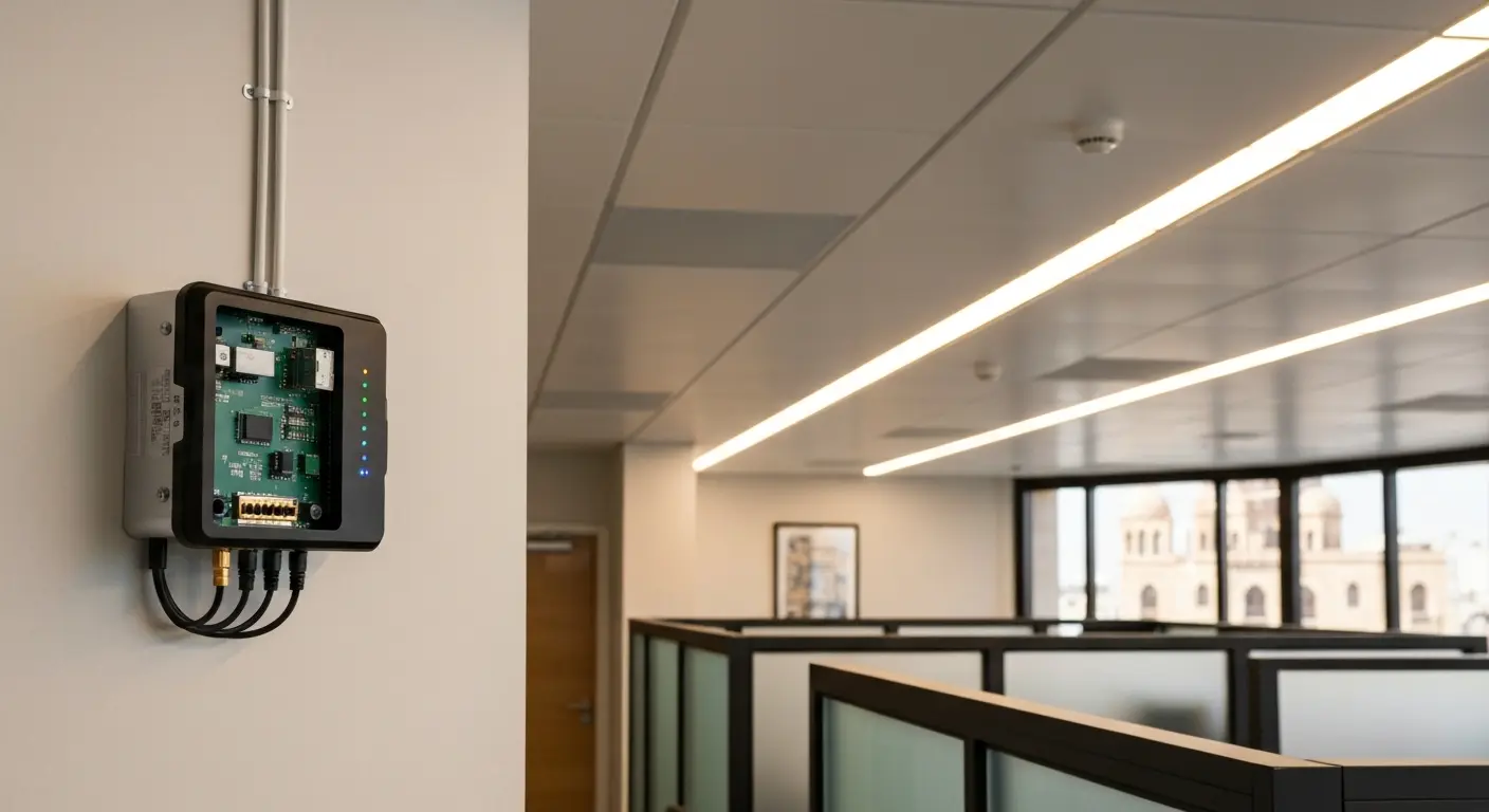 Small office signal booster installation