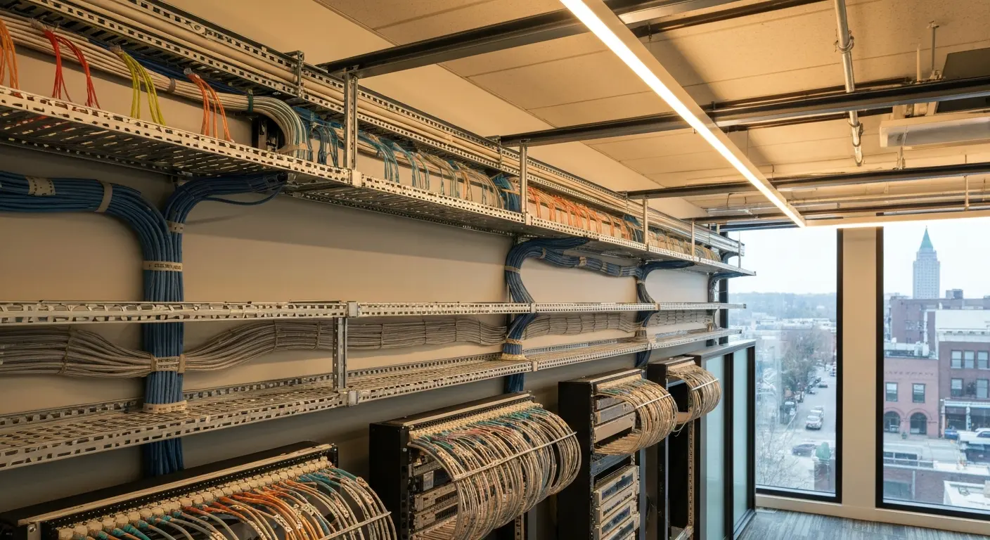 Voice and data cabling installation