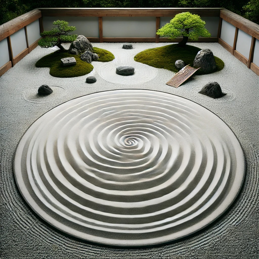 Zen Garden with spiral