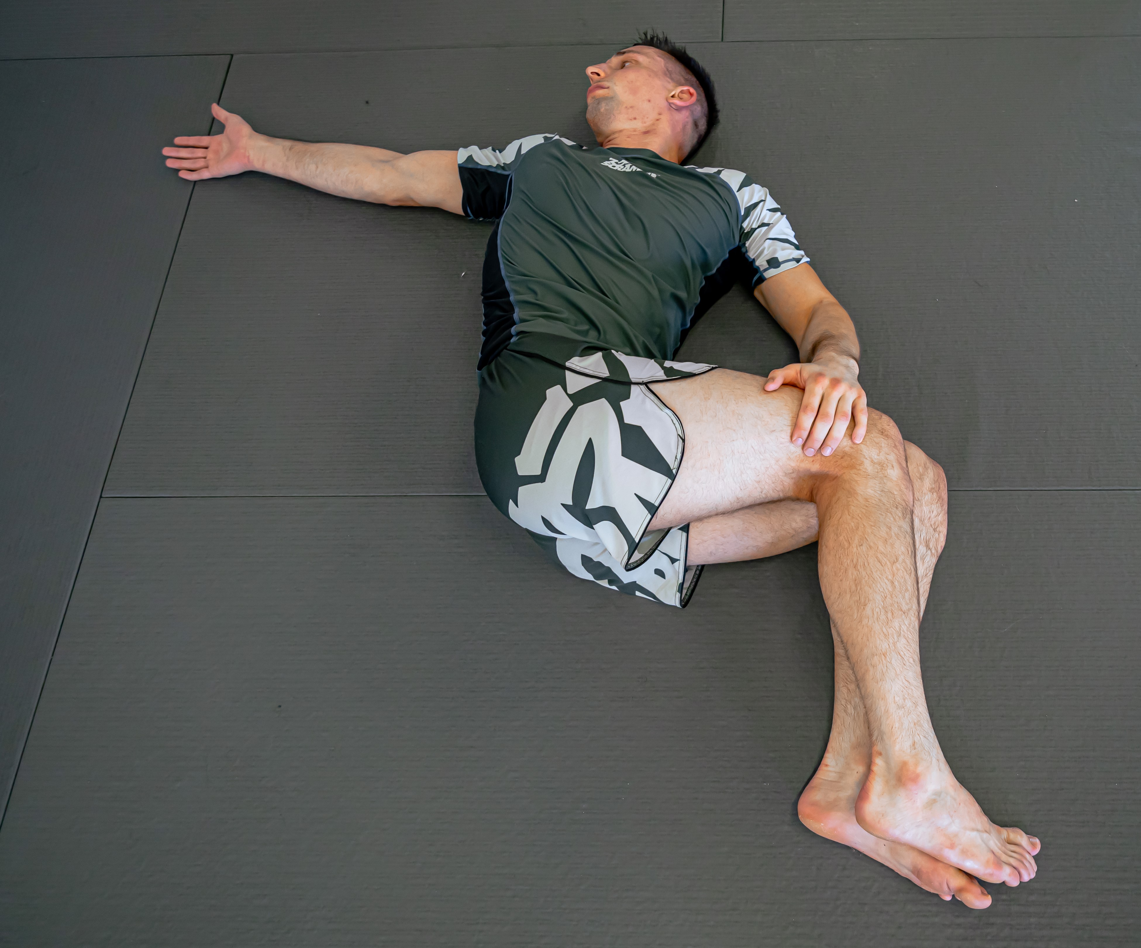 Lumbar twist stretch