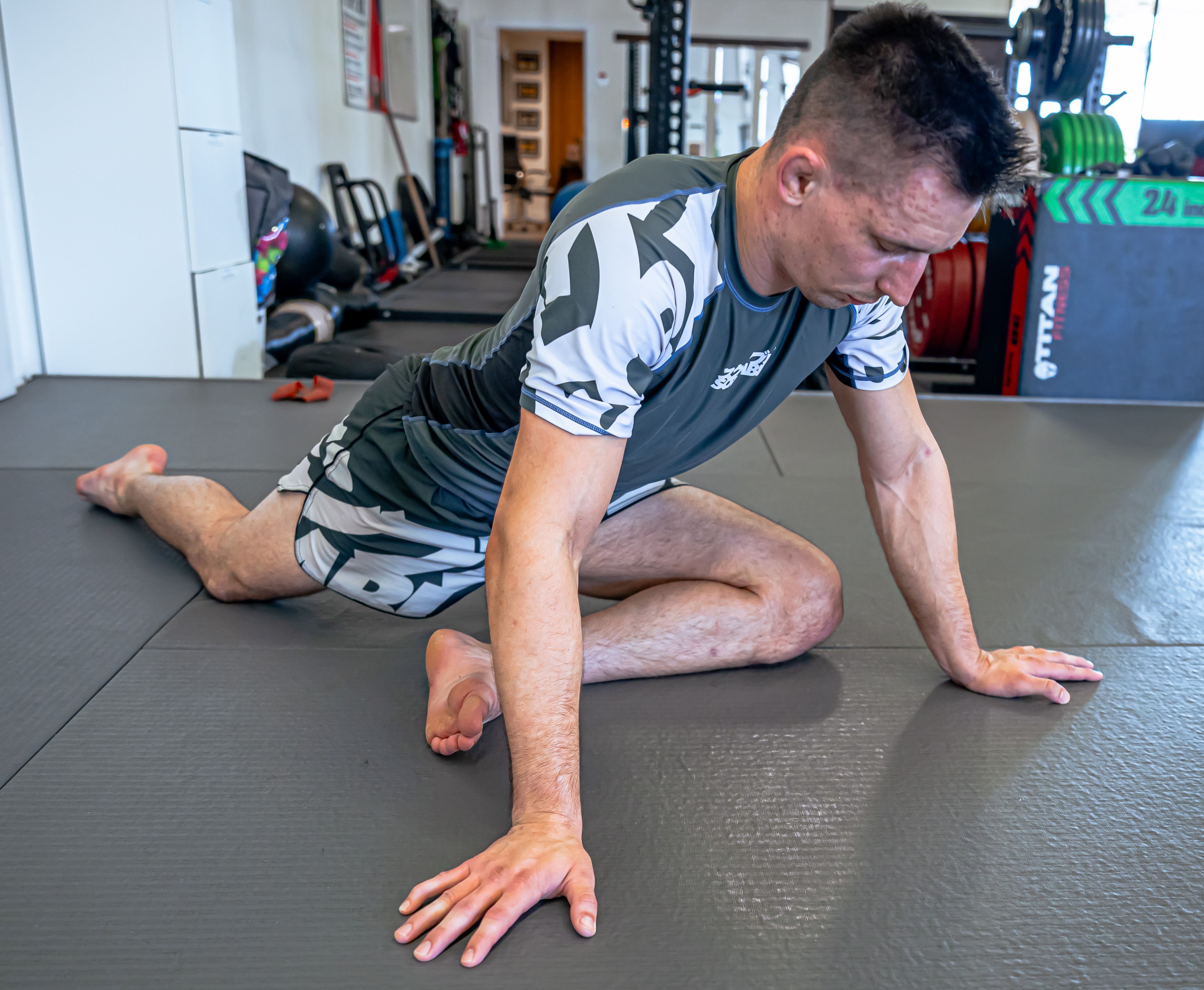 Pigeon pose stretch