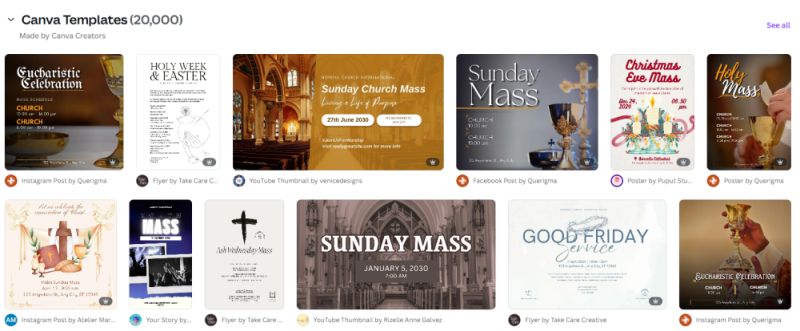 Canva Templates for the Catholic Mass