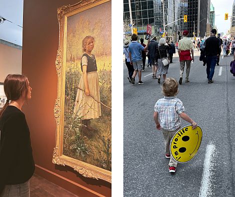 girl and painting pro life boy