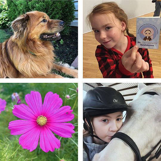 kids, animals flower