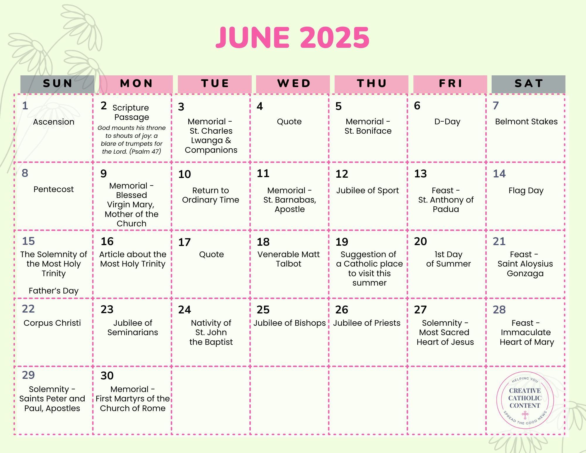 Creating a Catholic content calendar for church outreach Creating a Catholic content calendar for church outreach