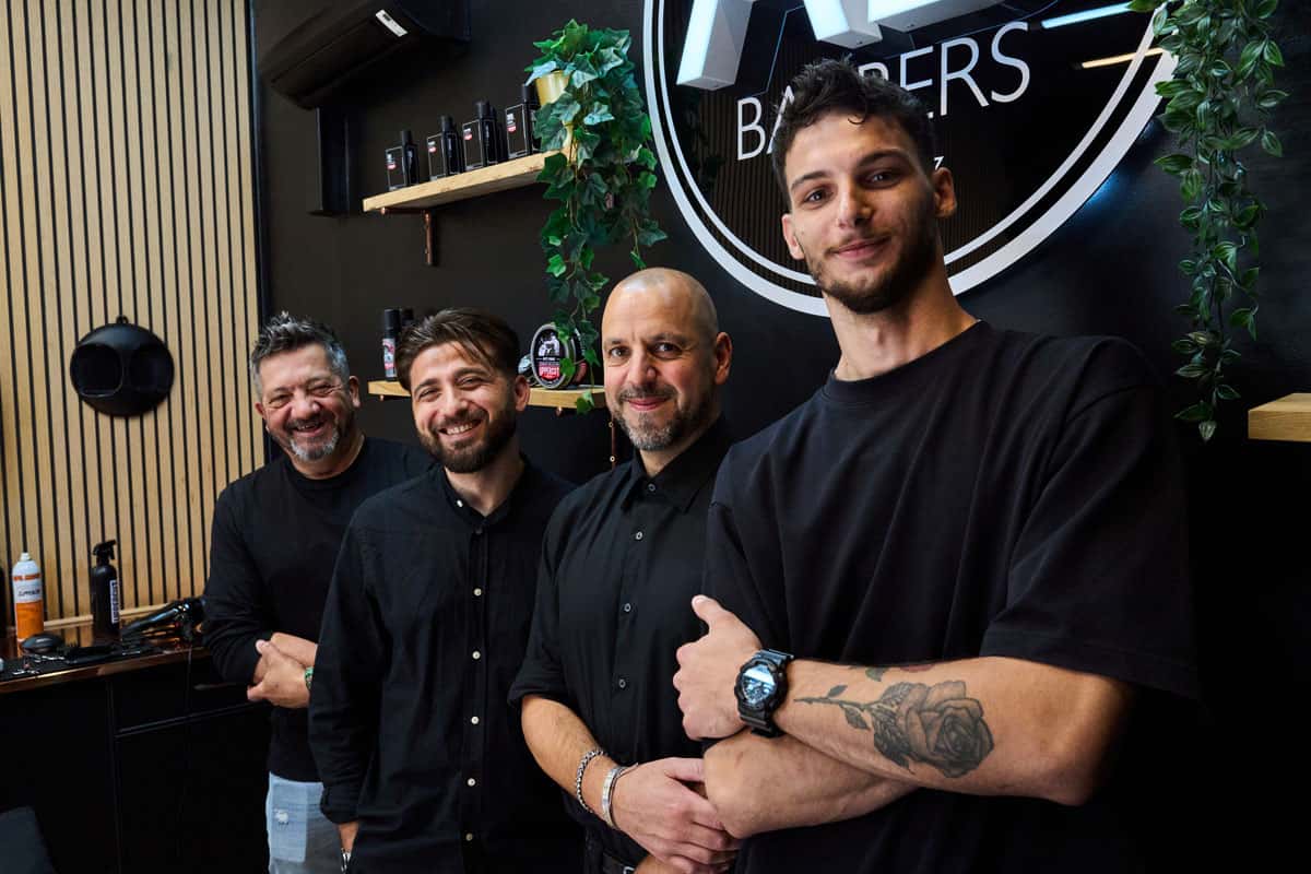 Team at AB barber standing together