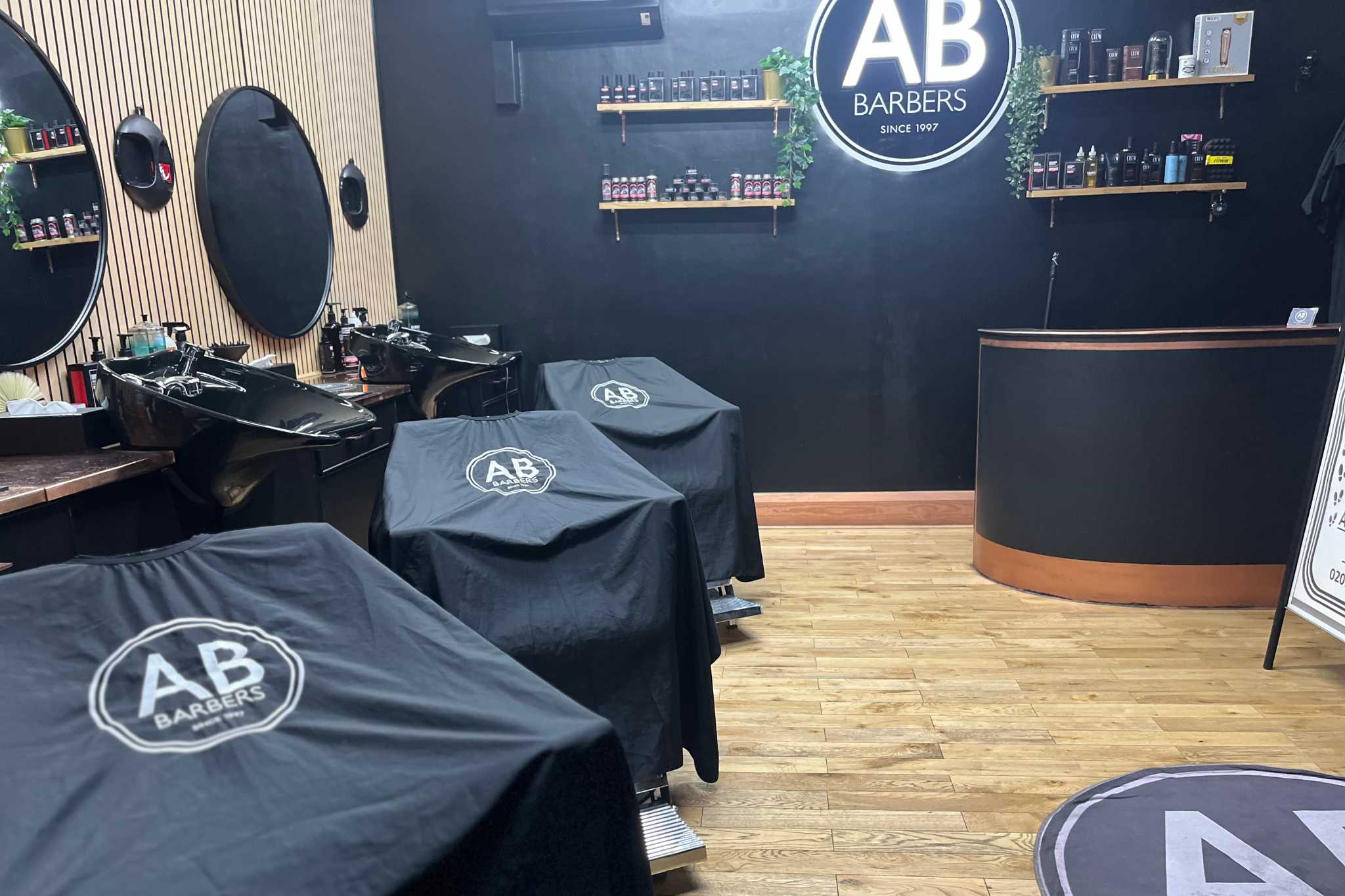AB Barbers with no customers