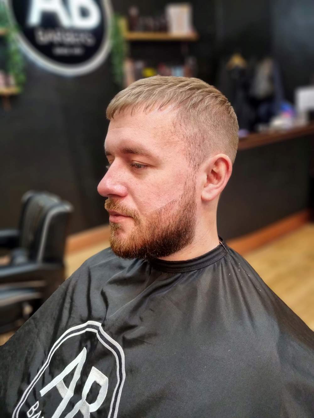 Male with a fresh haircut