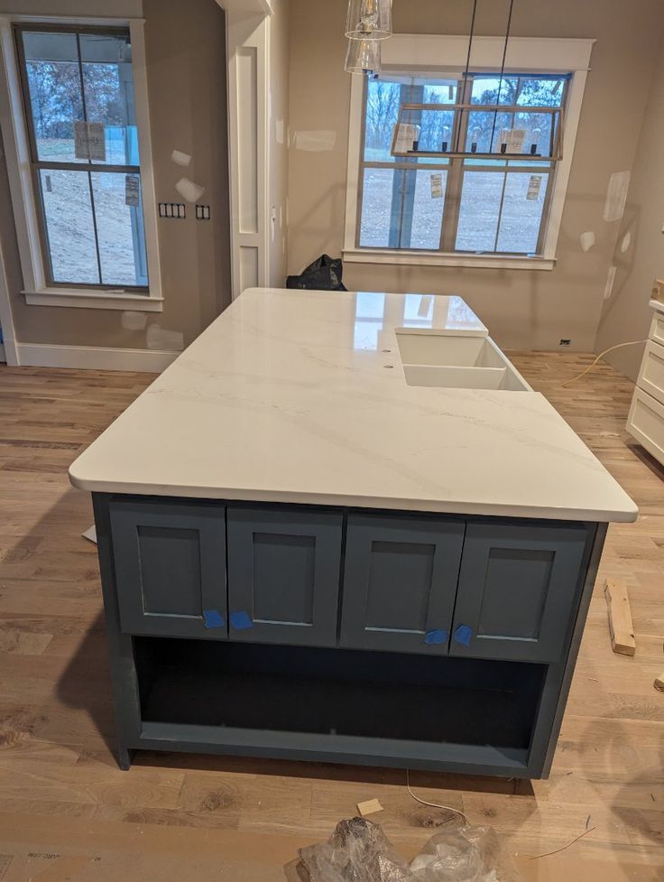 Kitchen install – granite slab and cooktop space