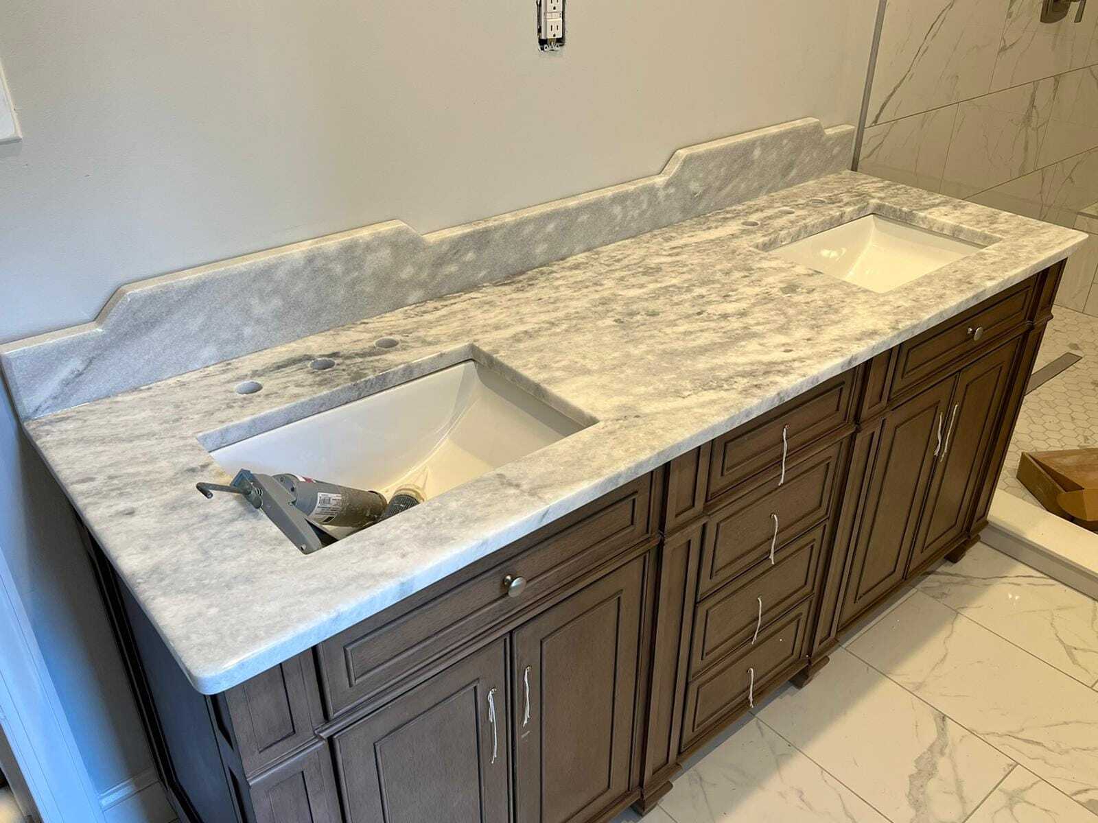 Bathroom stonework – durable and clean design