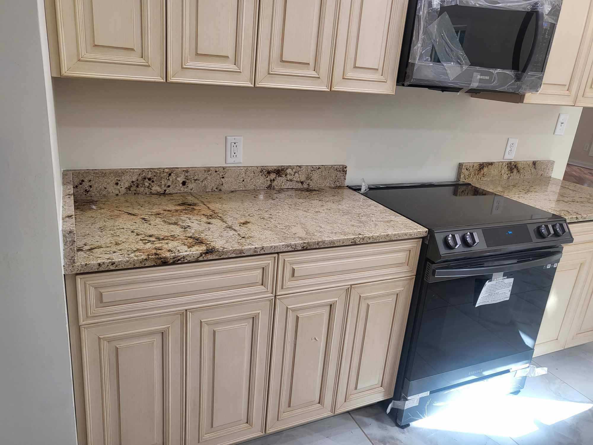 Kitchen renovation – granite prep area and backsplash