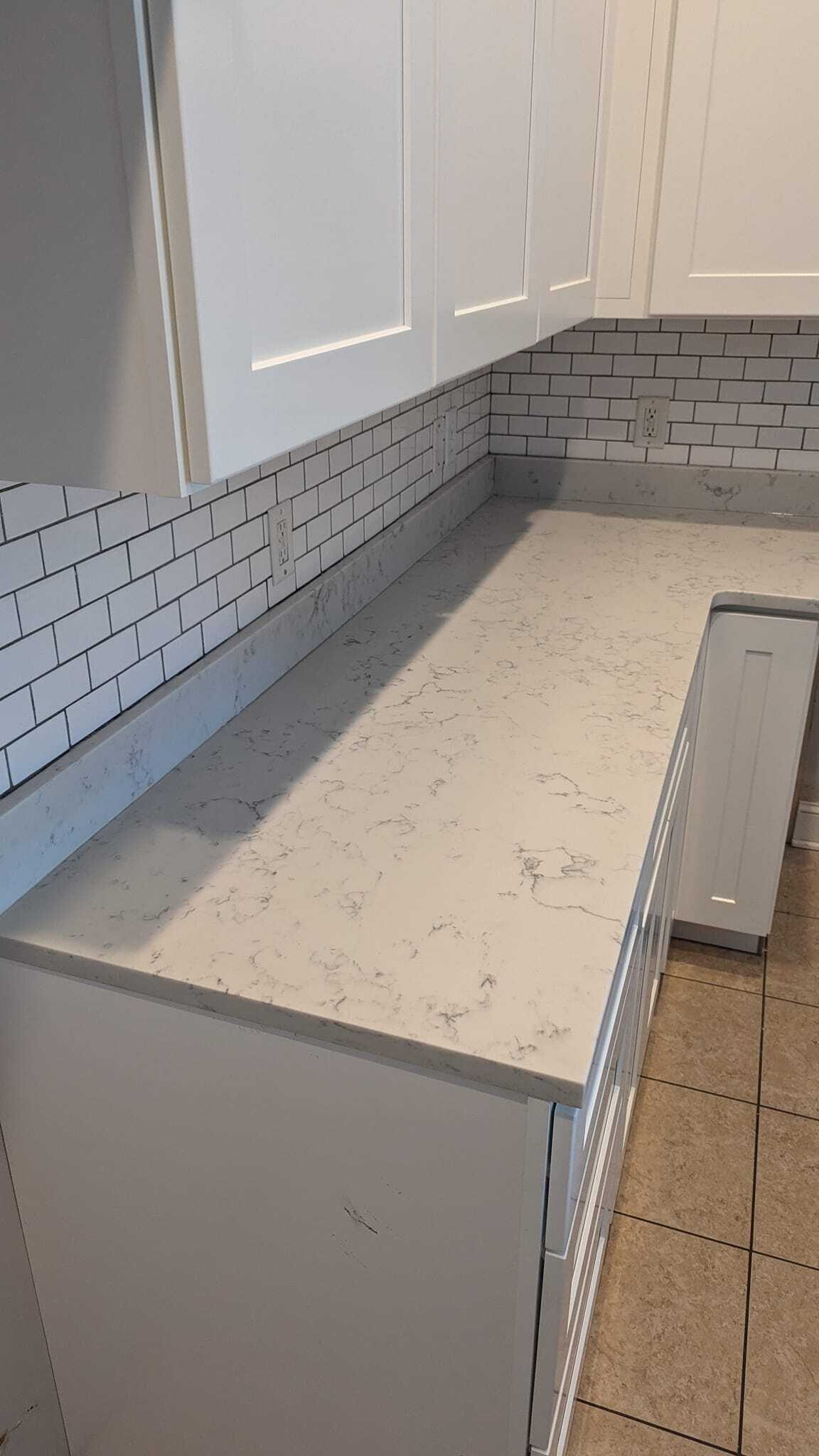 Kitchen stonework – backsplash and counter alignment