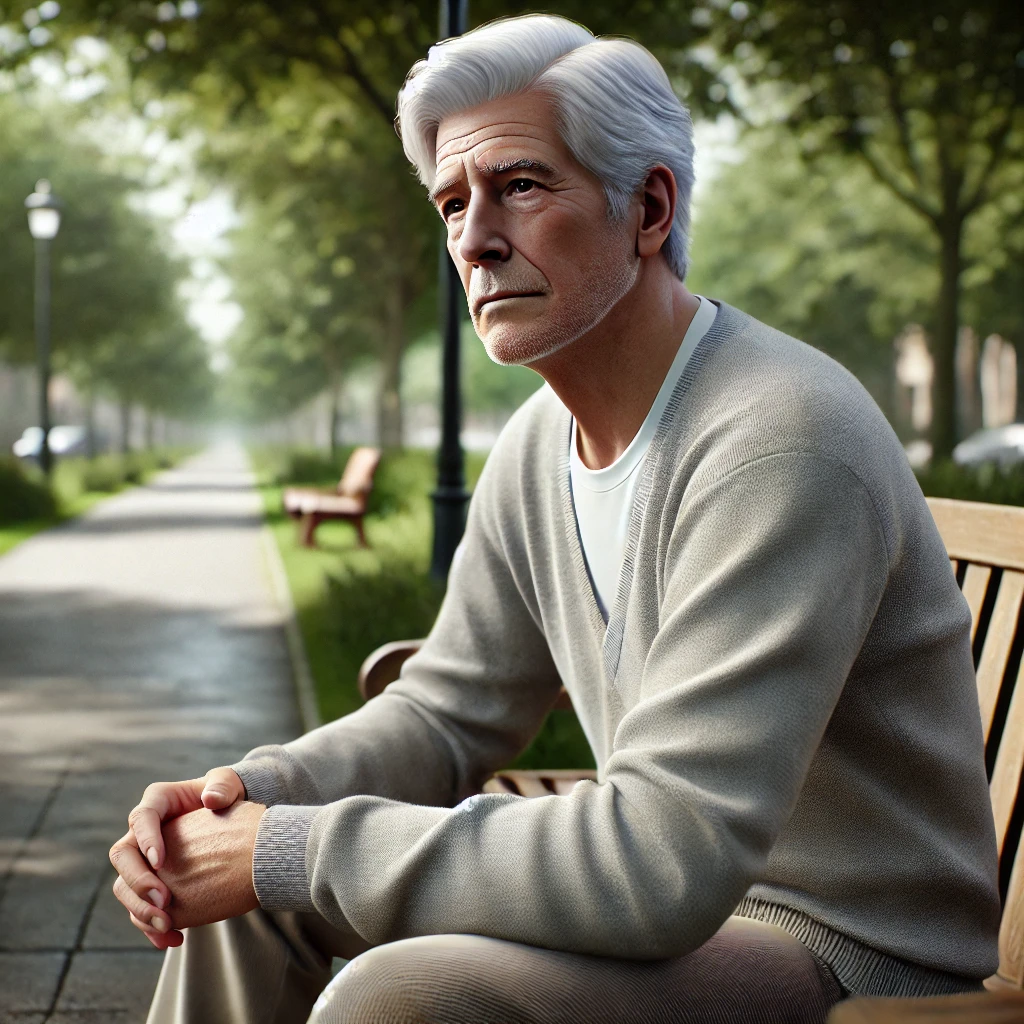 Old man with heart disease 