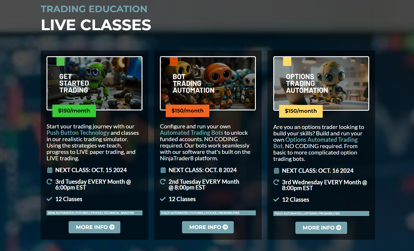 Classes at Push Button Trading Classes at Push Button Trading