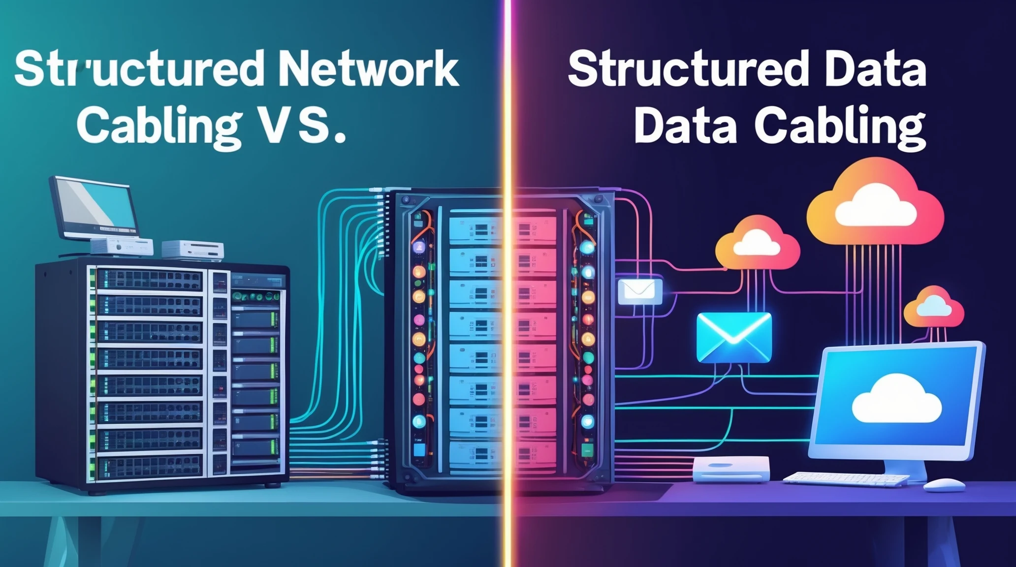 Structured Network Cabling vs. Structured Data Cabling Structured Network Cabling vs. Structured Data Cabling