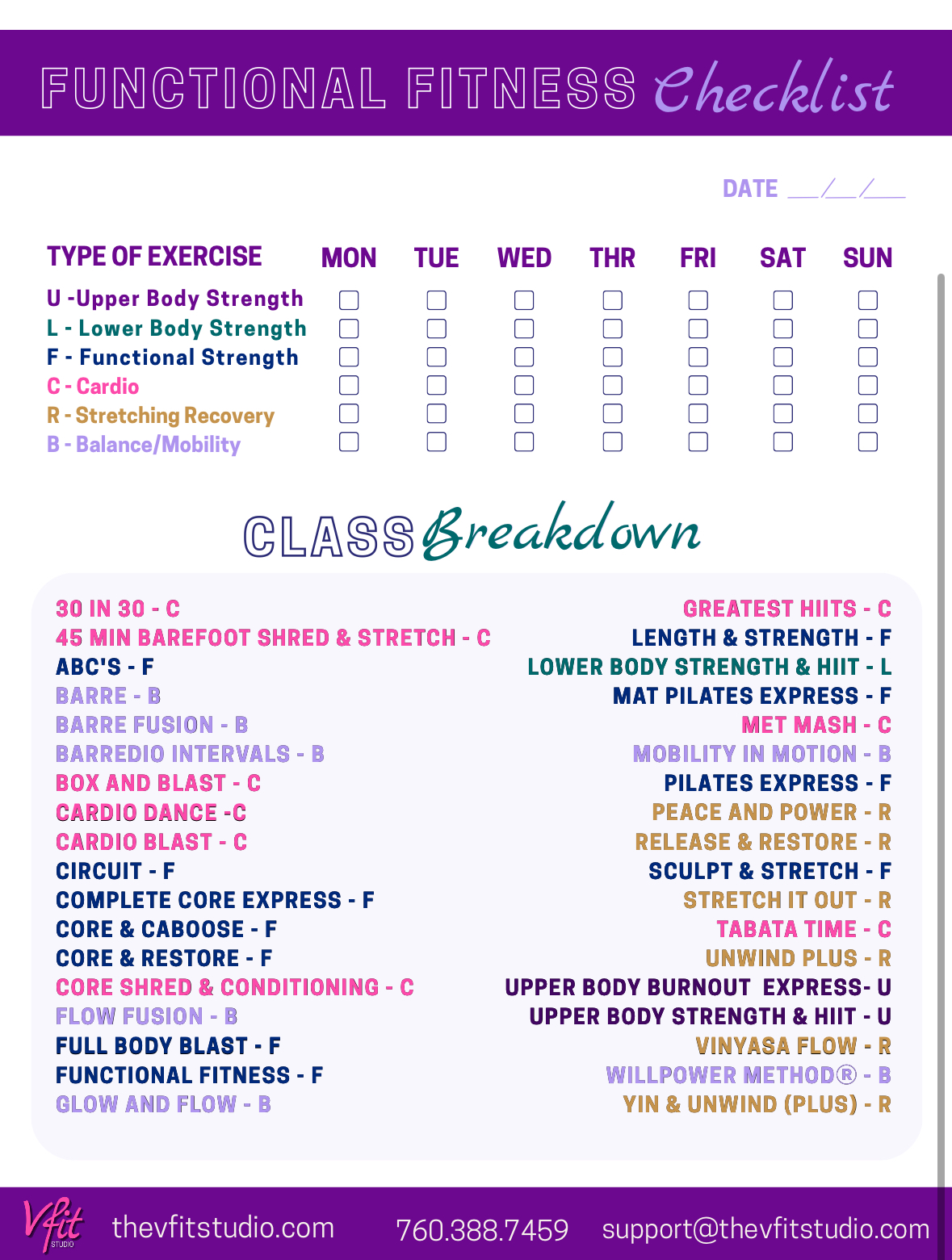 VFit Studio Functional Fitness Plan