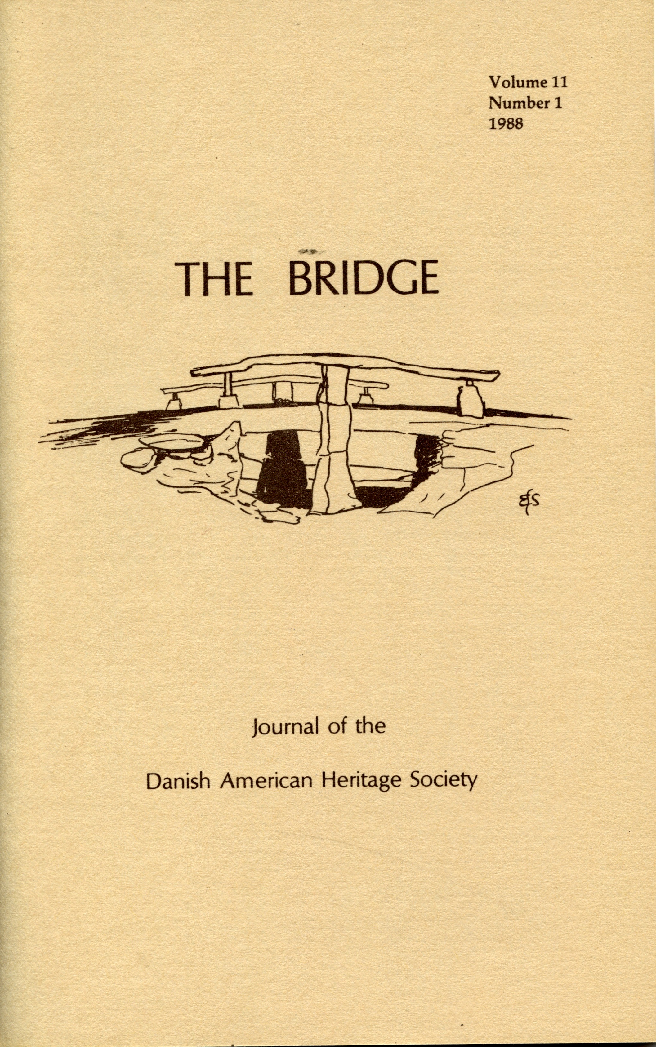 Bodtker's first issue of The Bridge as editor (vol. 11-1) in 1988.