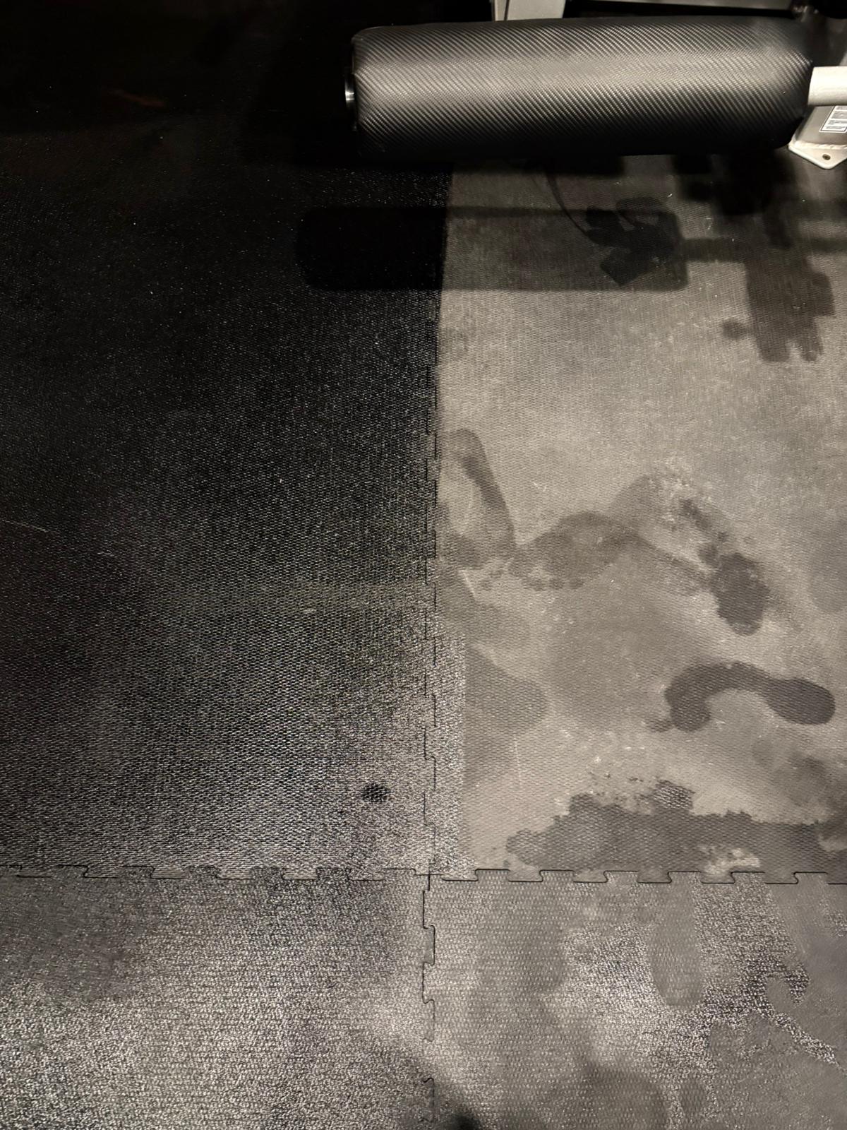 Mopped floors shining