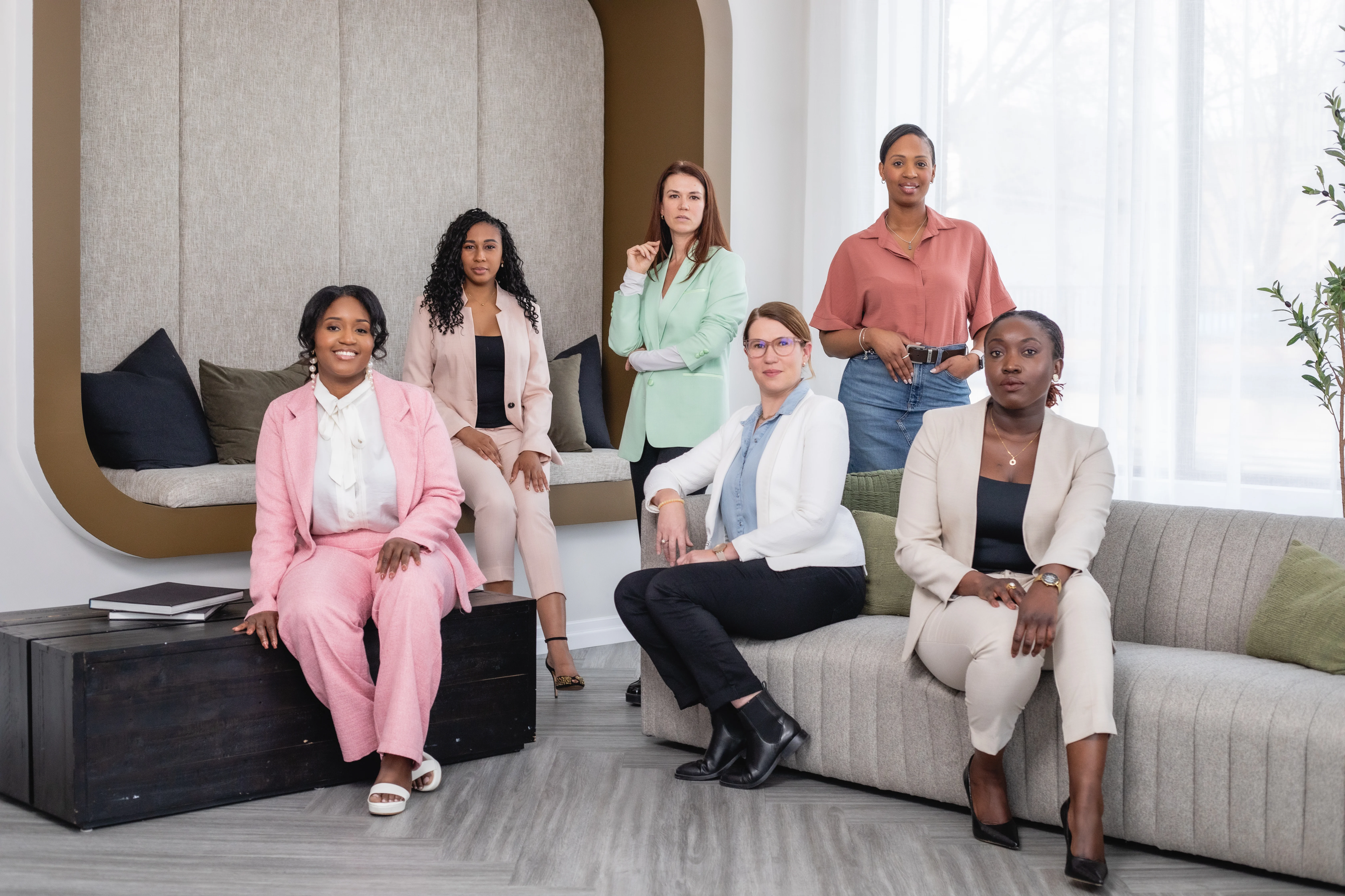 Professional women at corporate summit