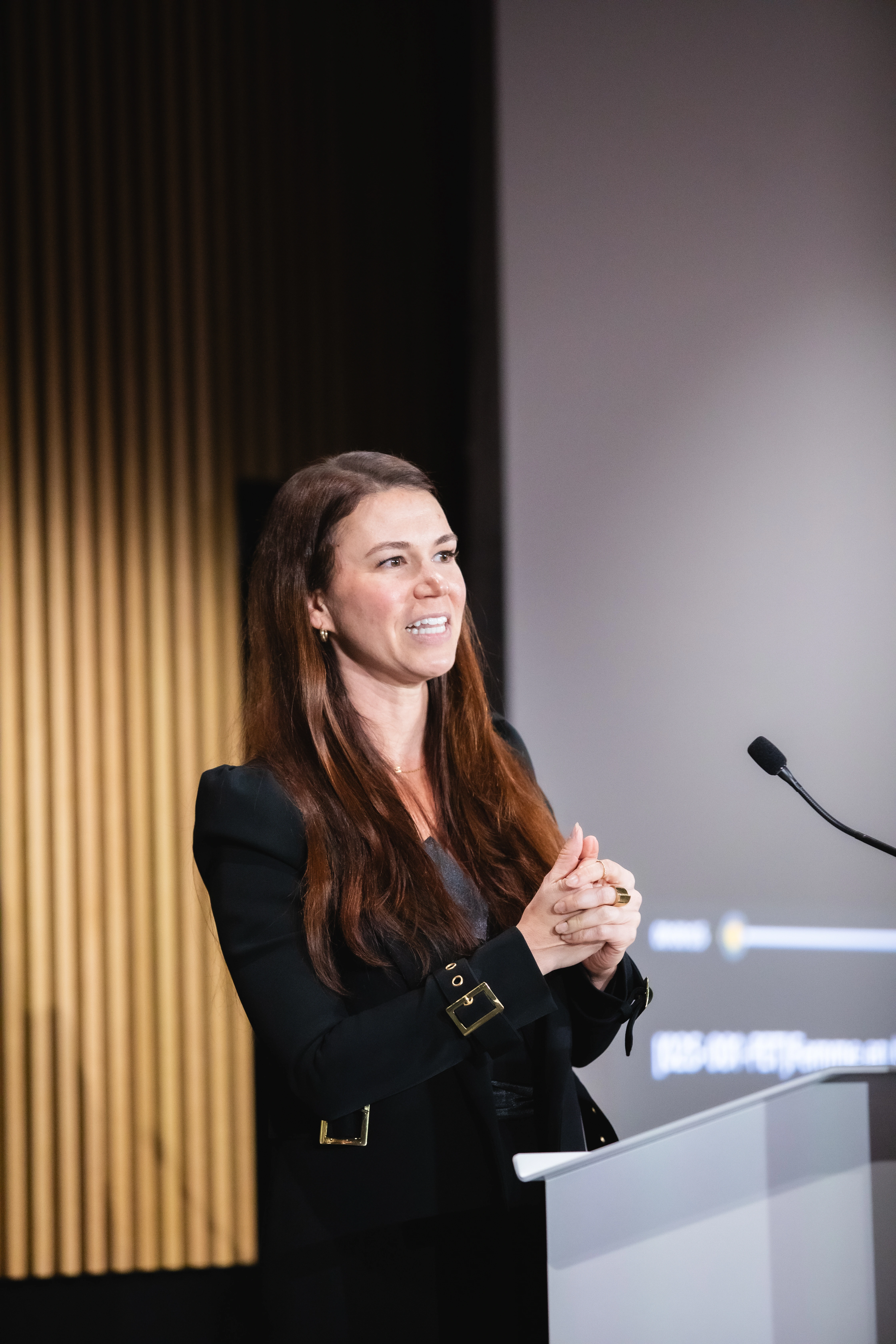 Female executives at investment conference