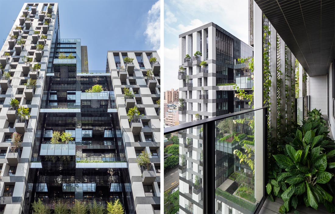 Modern sustainable residential building featuring extensive greenery, energy-efficient design, and integrated sustainable features Modern sustainable residential building featuring extensive greenery, energy-efficient design, and integrated sustainable features