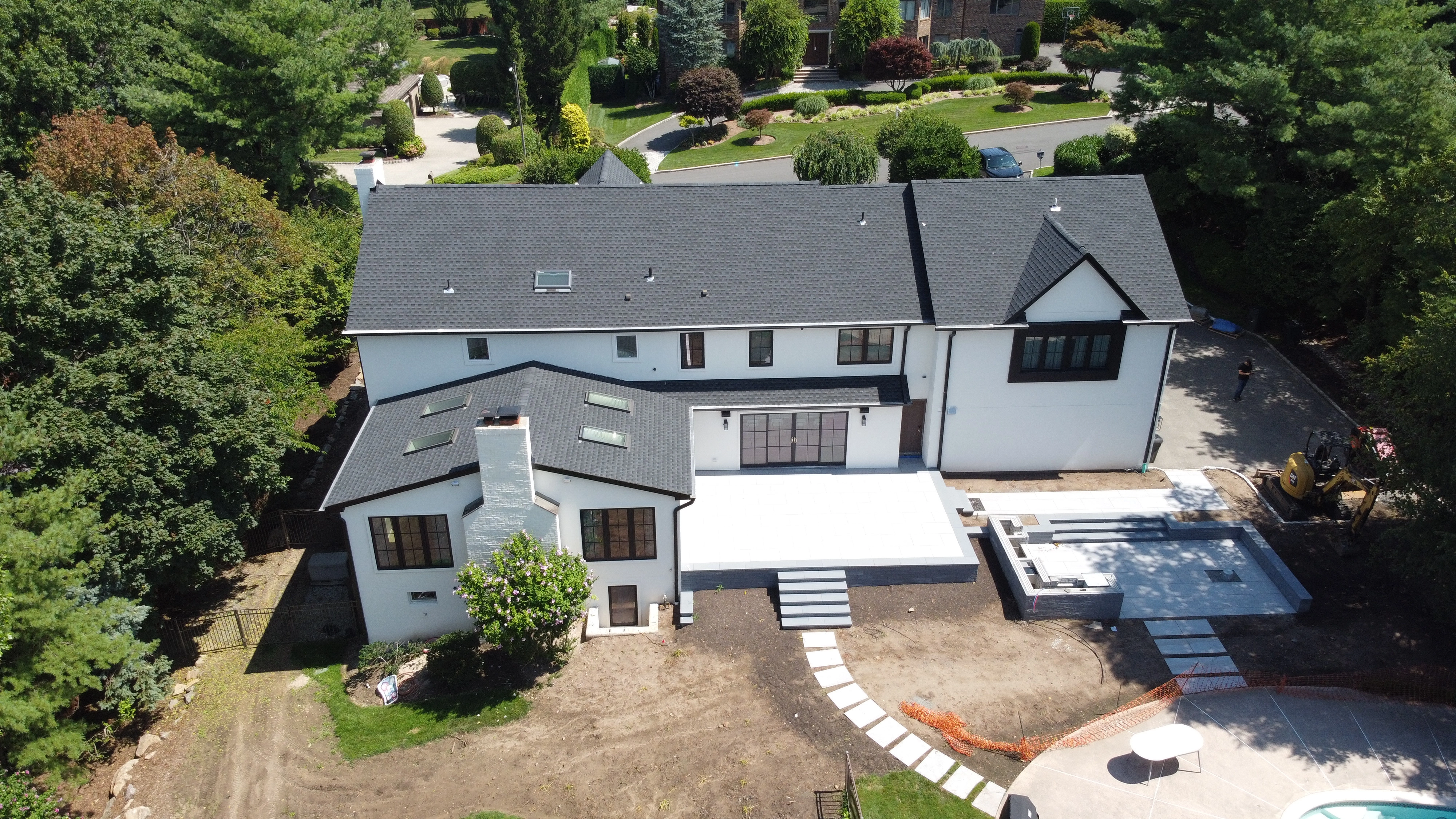 a newly installed shingle roofing
