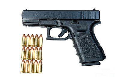 a gun and ammunition