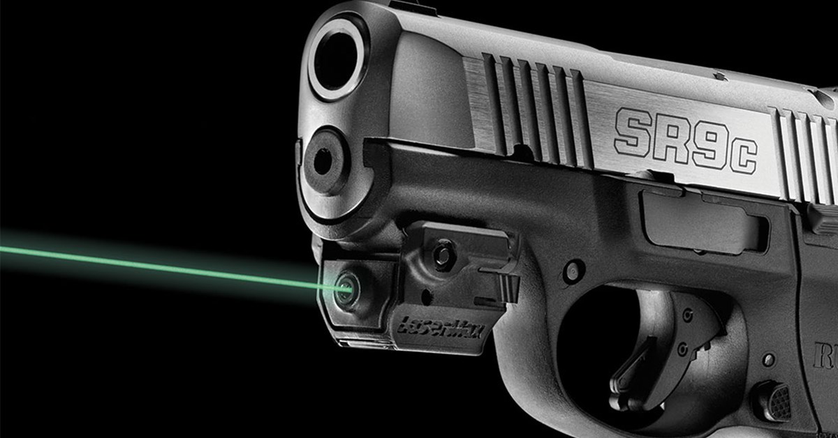 Ruger SR9c pistol with a laser