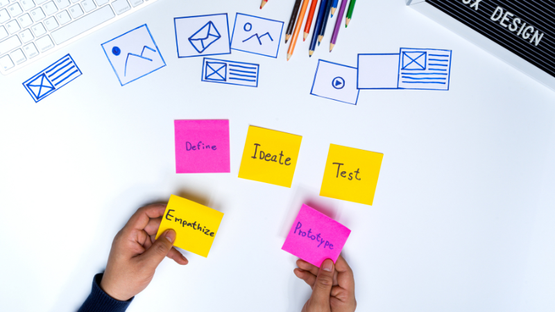 person holding sticky notes