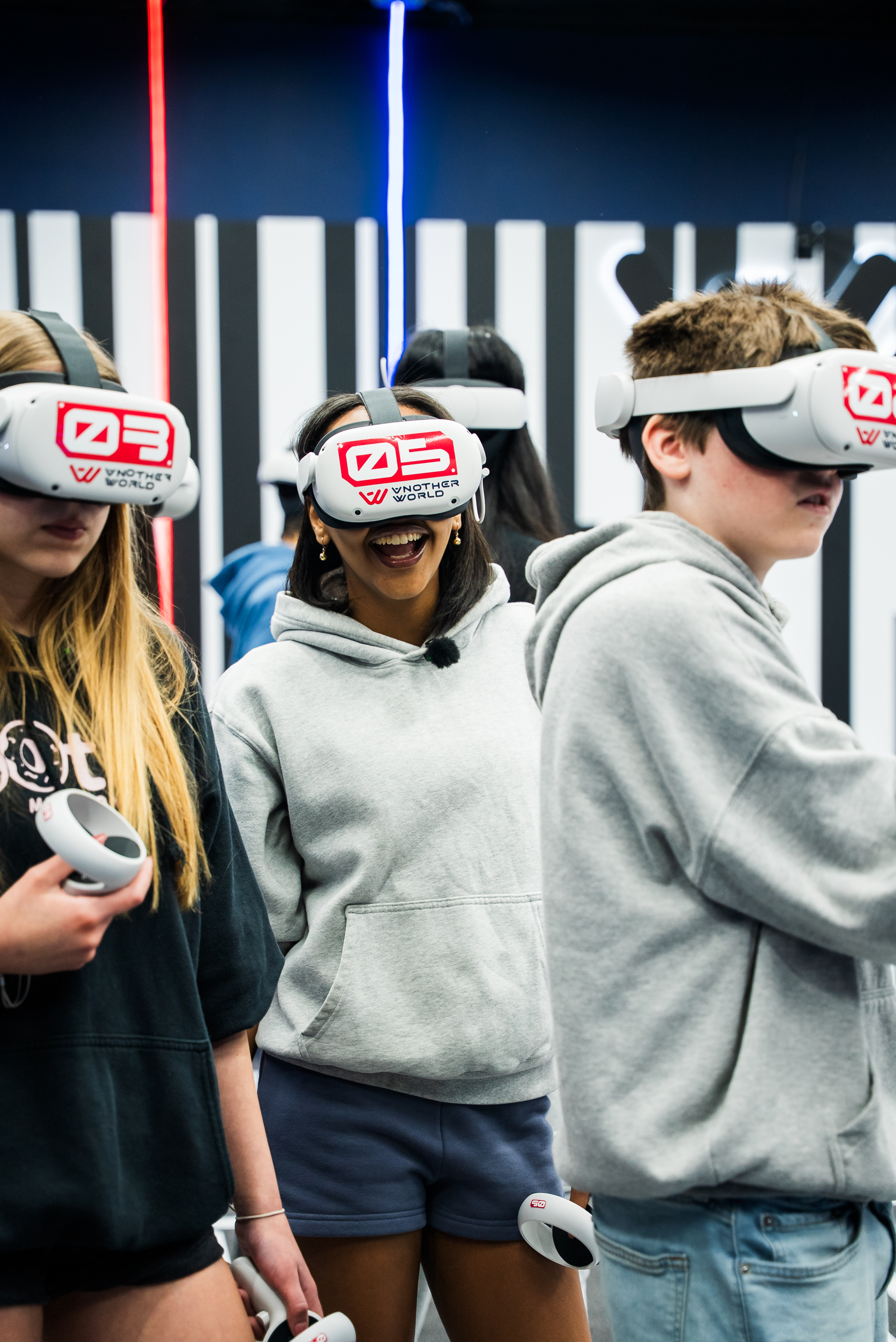 SD35 Langley school students playing virtual reality VR at another world vr SD35 Langley school students playing virtual reality VR at another world vr