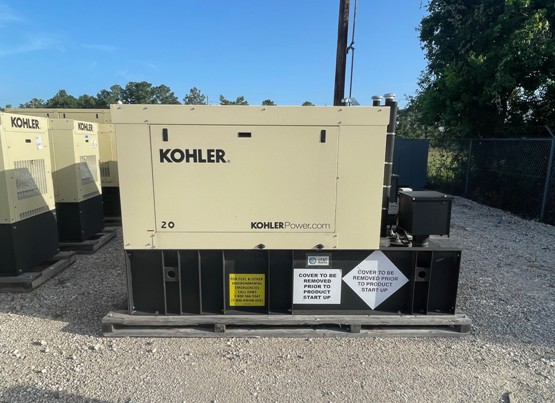 GEN001 – QTY (3) NEW SURPLUS 2020, 20KW KOHLER, 120/208 THREE PHASE OR 120/240 SINGLE PHASE