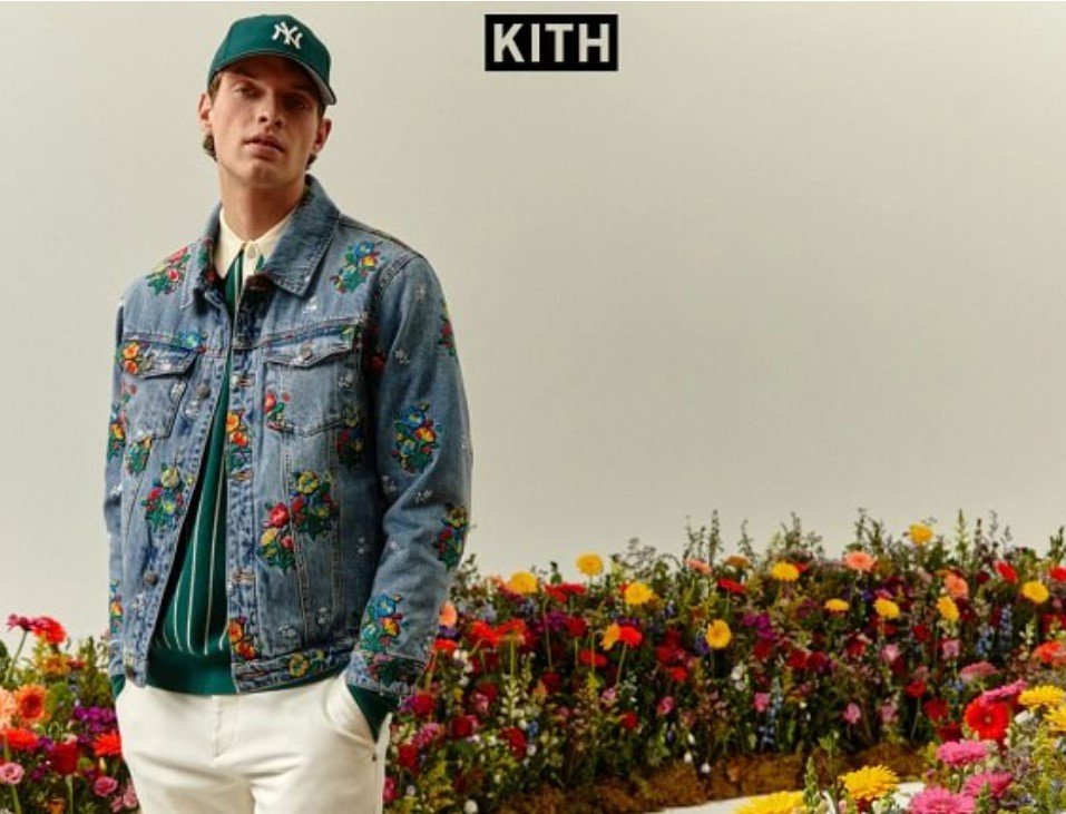 KITH's use of the flowers in the creative is such an obvious link to spring that there's no doubt this is a new spring collection (plus the flowers on the actual jacket!)