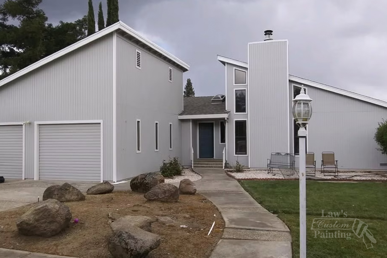 Residential Exterior Gray and White