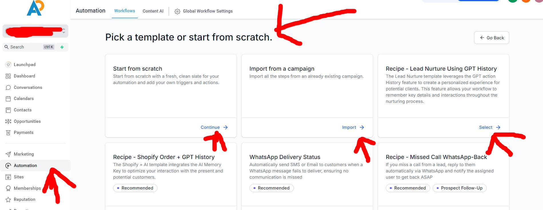 Workflow template Workflow template