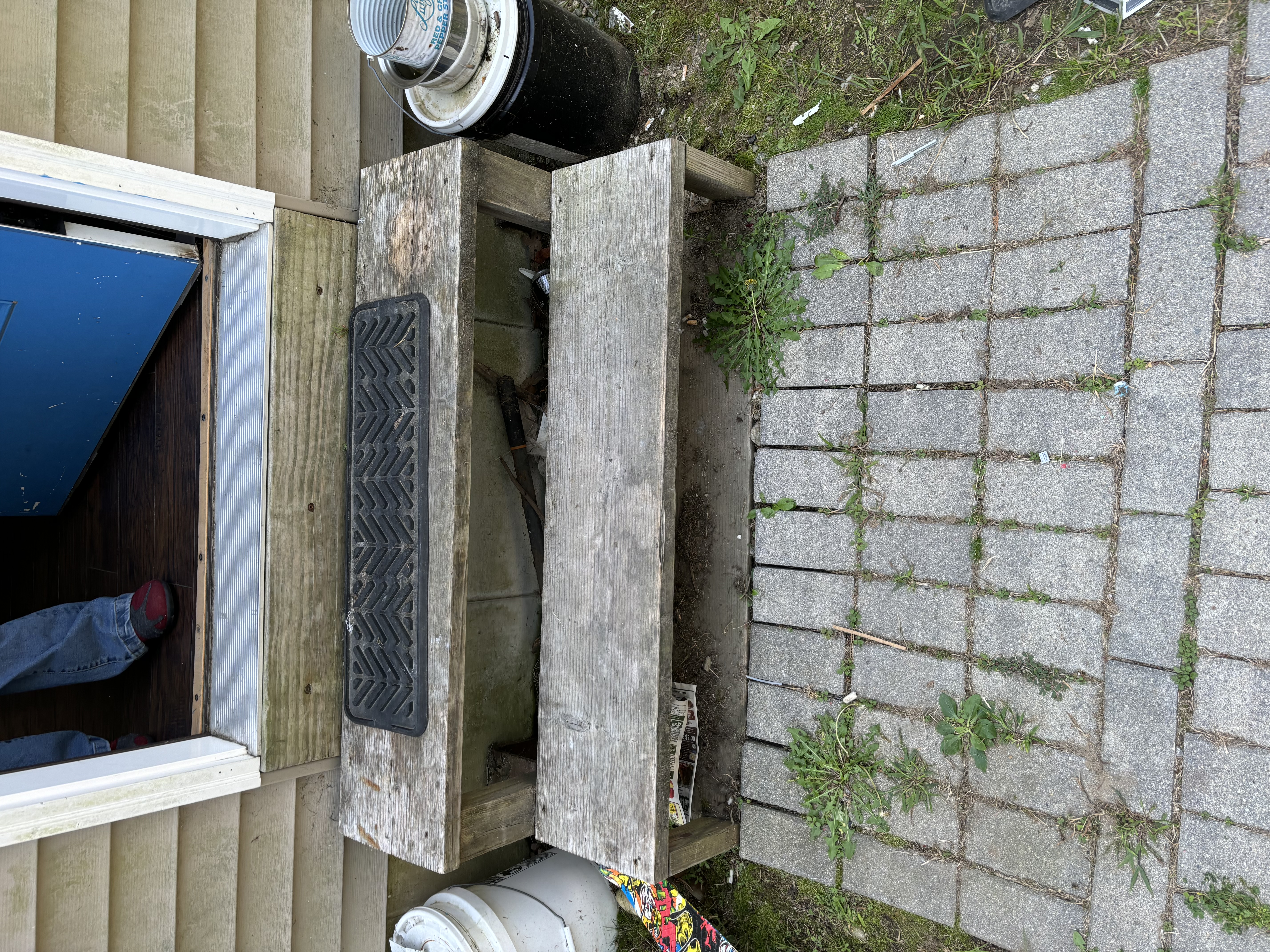 Small entry porch before