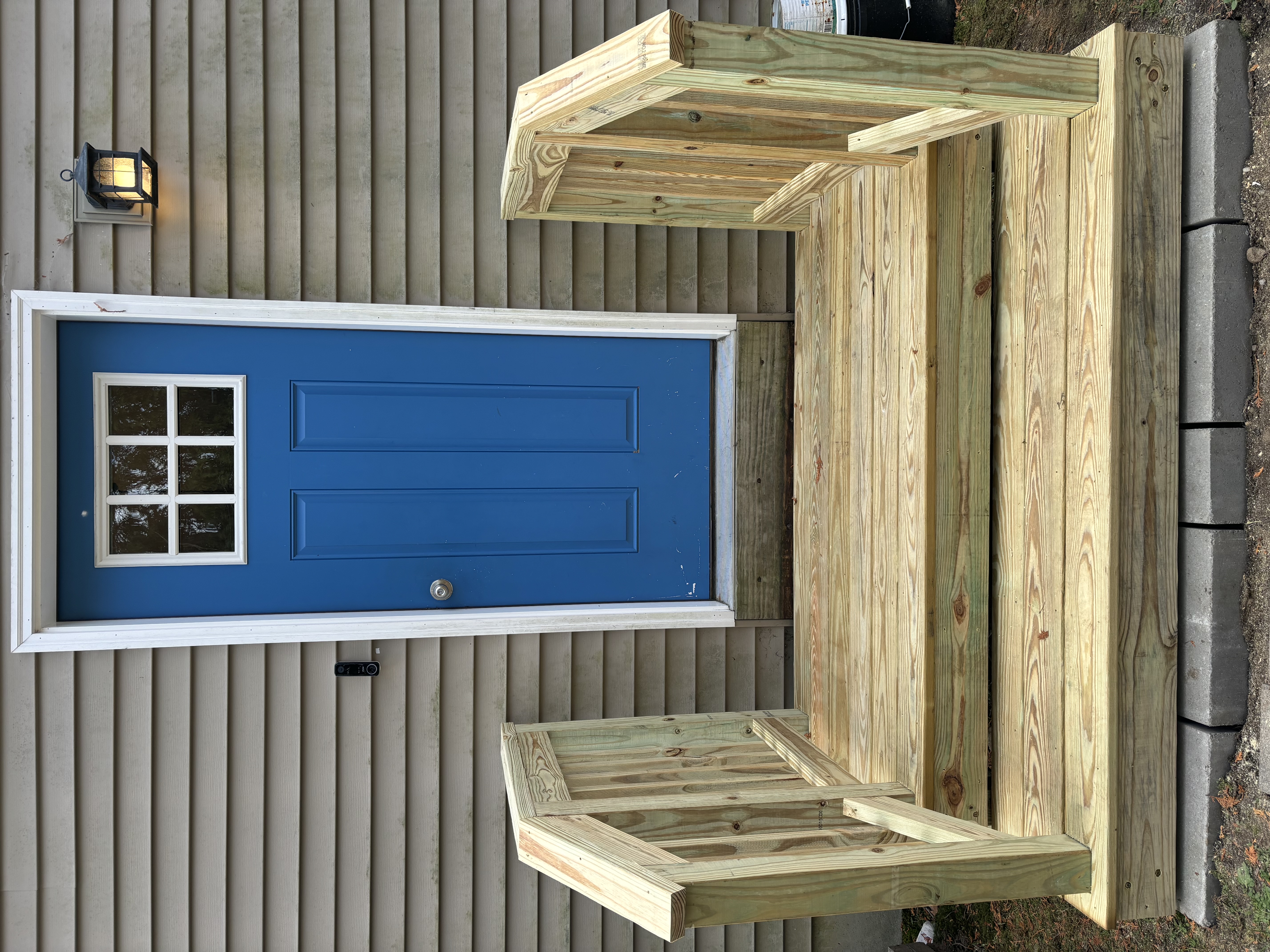 Small entry porch after