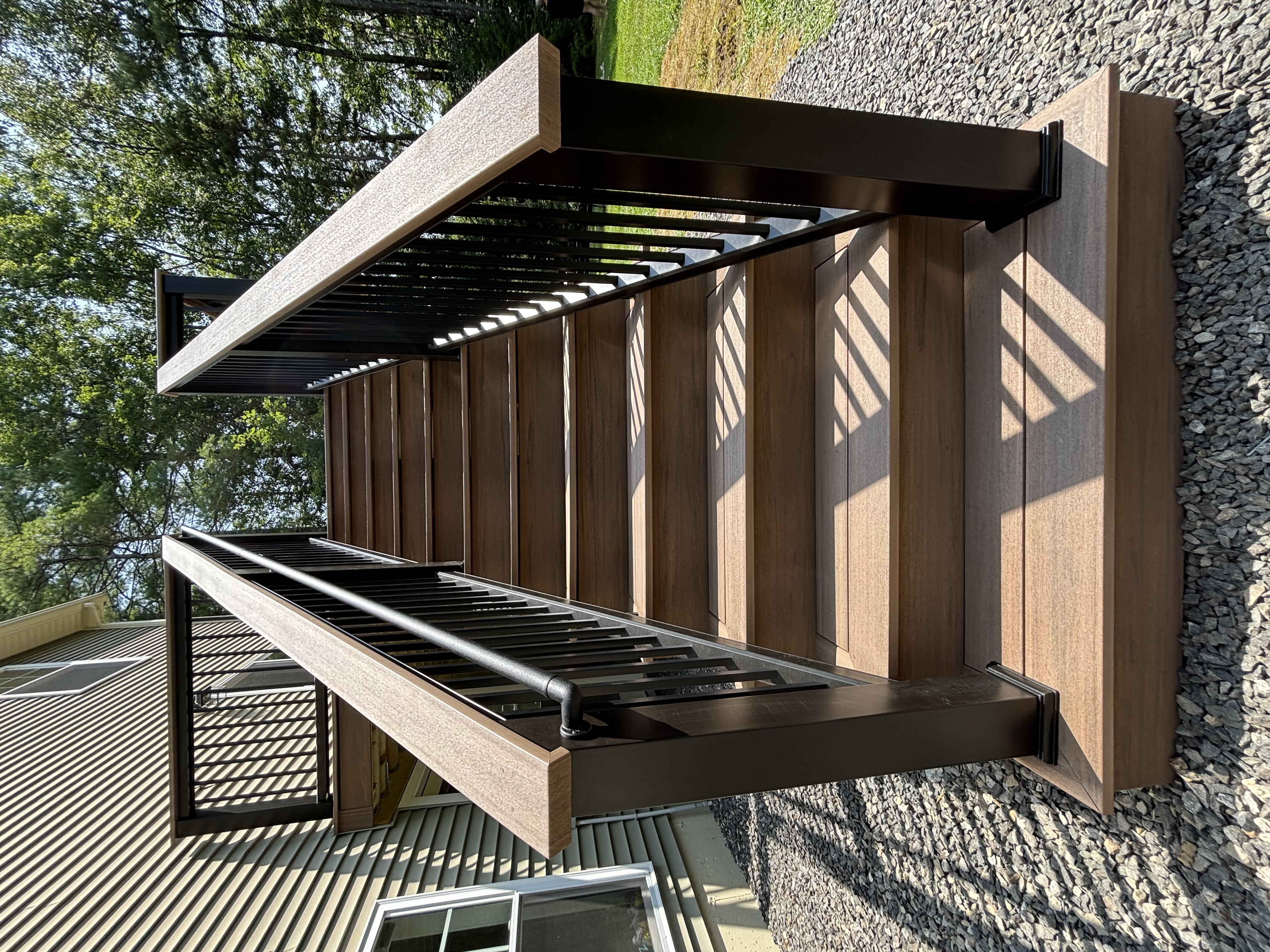 Deck with railings
