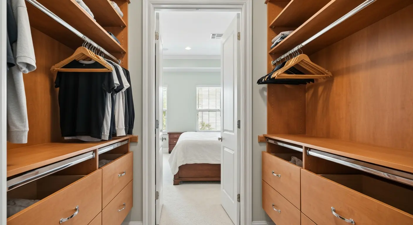 Master closet organization