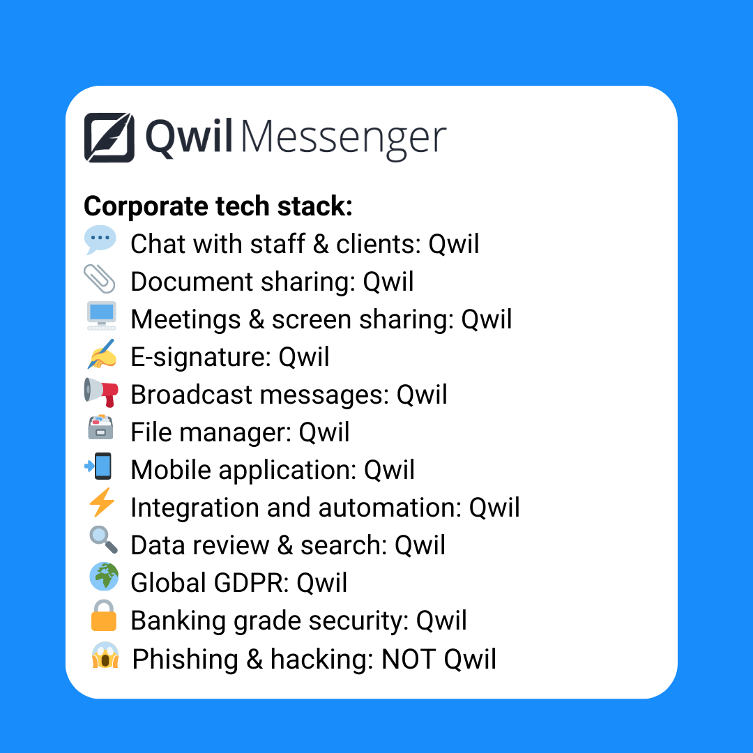 Qwil tech stack