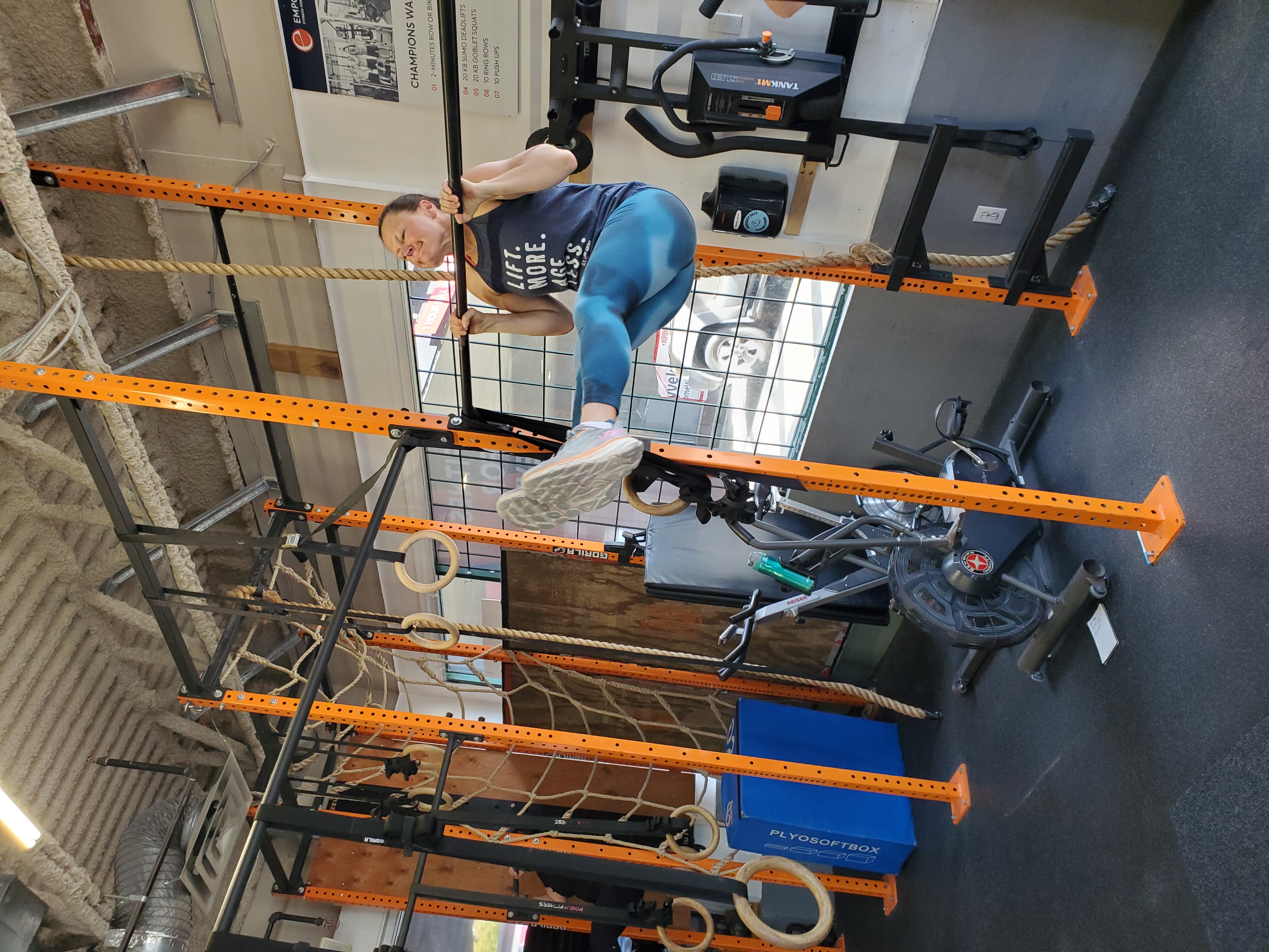 Woman doing a pull up Woman doing a pull up