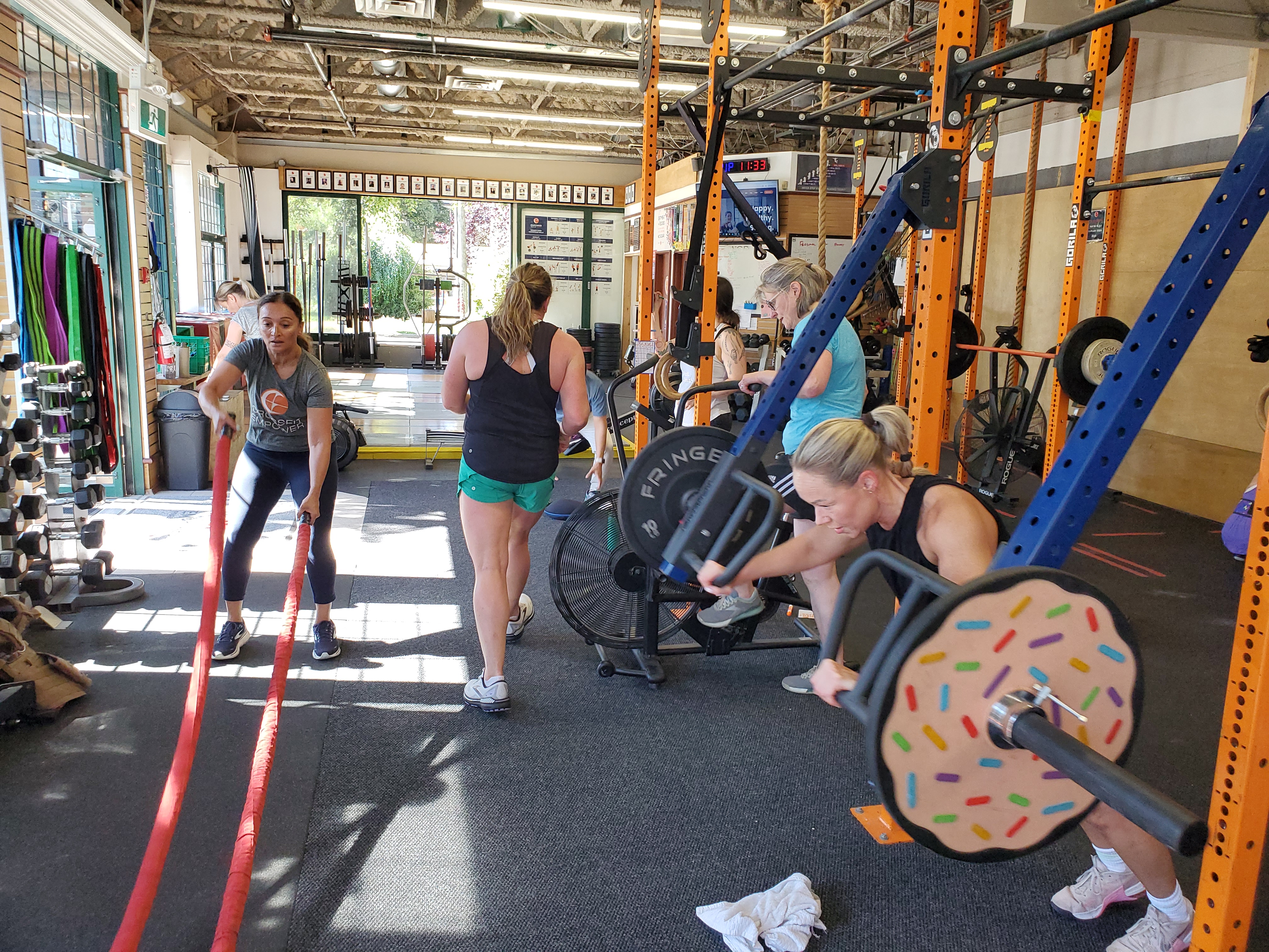 Woman weightlifting in the gym