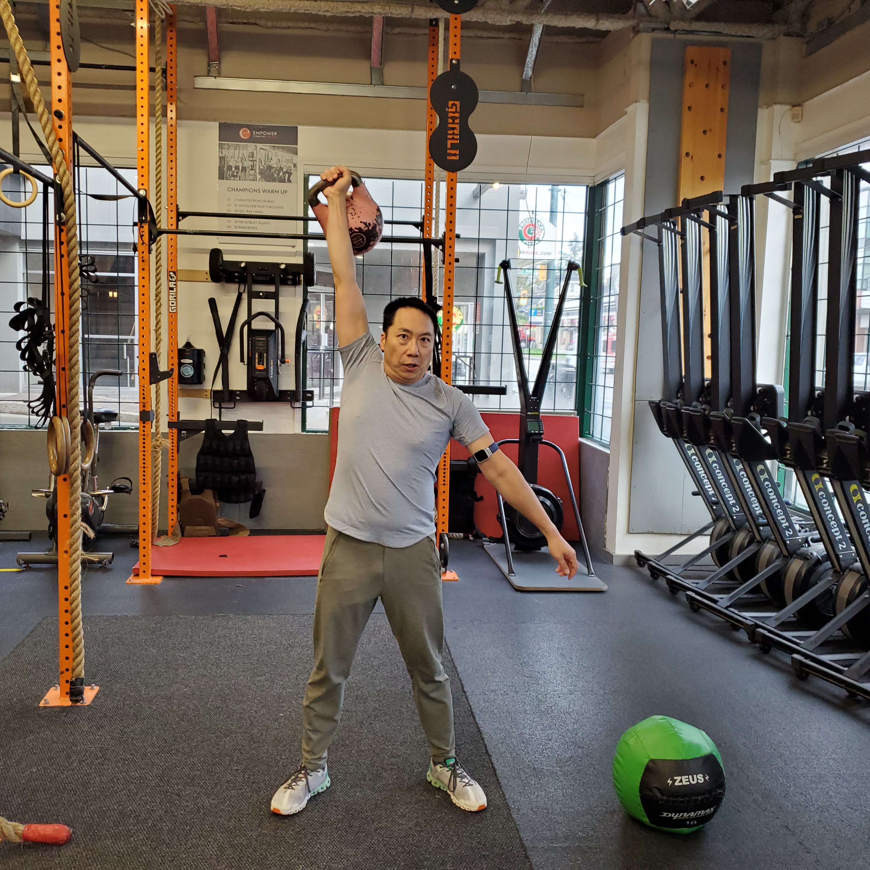 Man exercising in the gym Man exercising in the gym