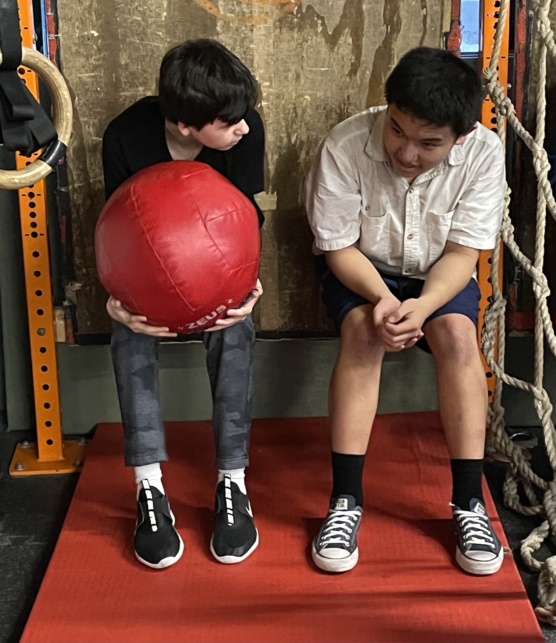 Wall Sits with Heavy Wall Ball
