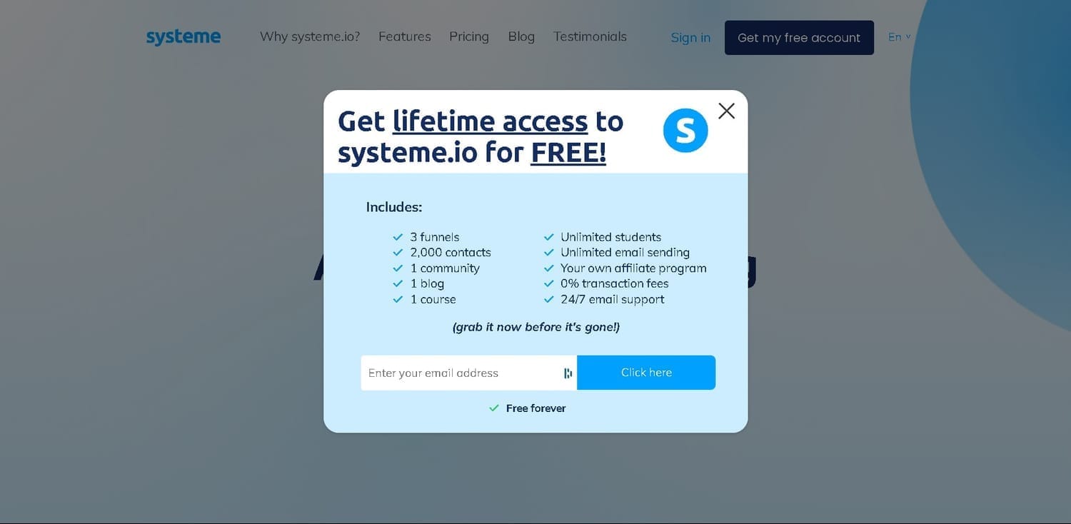 Systeme.io Free Account Systeme.io Free Account